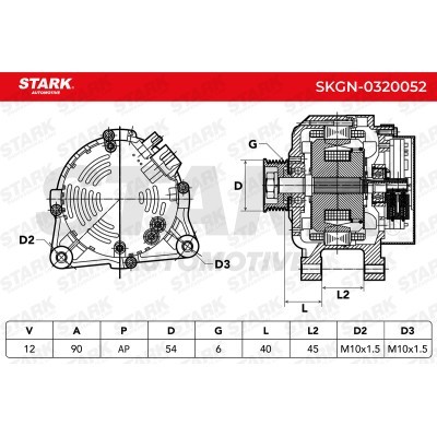 Alternator Stark SKGN-0320052 SKGN-0320052 - photo 6