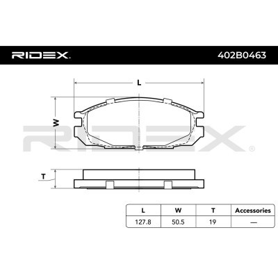 Brake Pads Set RIDEX 402B0463 402B0463 - photo 3