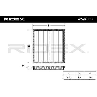Cabin Air Filter RIDEX 424I0158 424I0158 - photo 3