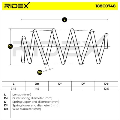 Suspension Spring RIDEX 188C0748 188C0748 - photo 4