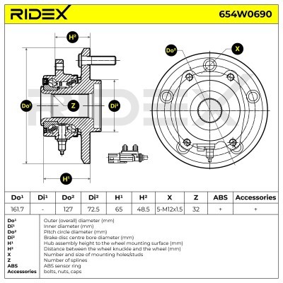 Wheel Bearing RIDEX 654W0690 654W0690 - photo 6