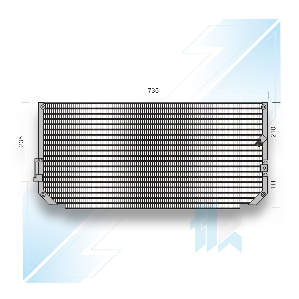 Condenser for Toyota Corolla (E110)  1995 - 2000 210TYE1100 - photo 1