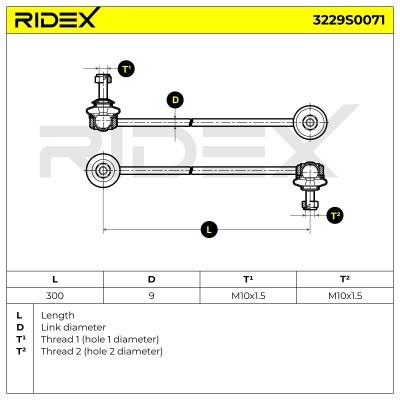 Stabilizer Link RIDEX 3229S0071 3229S0071 - photo 7