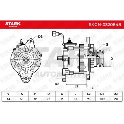 Alternator Stark SKGN-0320848 SKGN-0320848 - photo 8