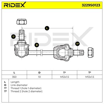 Stabilizer Link RIDEX 3229S0123 3229S0123 - photo 10