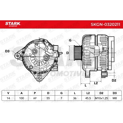 Alternator Stark SKGN-0320211 SKGN-0320211 - photo 5