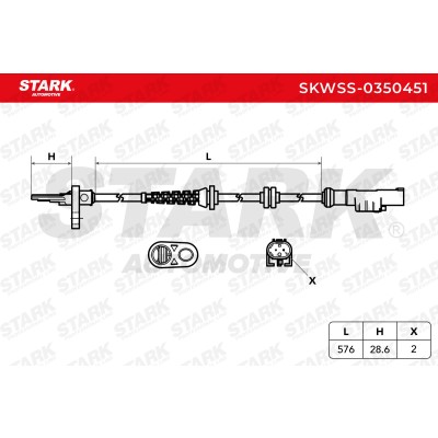 ABS Sensor Stark SKWSS-0350451 SKWSS-0350451 - photo 6