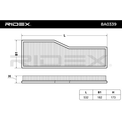 Air Filter RIDEX 8A0339 8A0339 - photo 5