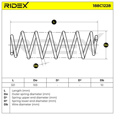 Suspension Spring RIDEX 188C1228 188C1228 - photo 5