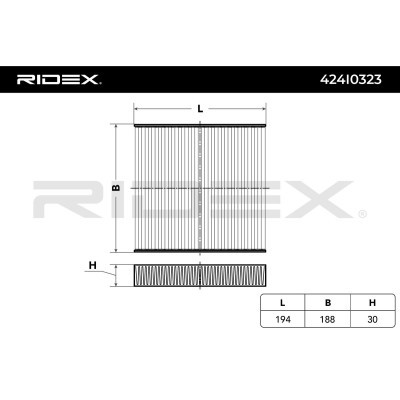 Cabin Air Filter RIDEX 424I0323 424I0323 - photo 4