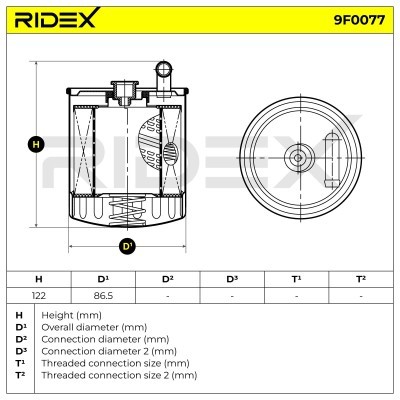Fuel Filter RIDEX 9F0077 9F0077 - photo 4