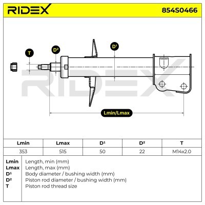 Shock Absorber RIDEX 854S0466 854S0466 - photo 6