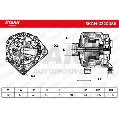 Alternator Stark SKGN-0320086 SKGN-0320086 - photo 6