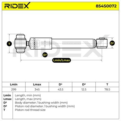 Shock Absorber RIDEX 854S0072 854S0072 - photo 3