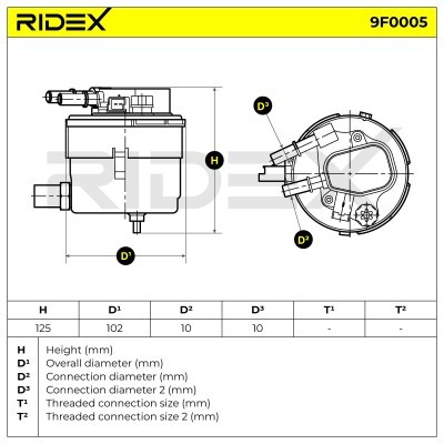 Fuel Filter RIDEX 9F0005 9F0005 - photo 5