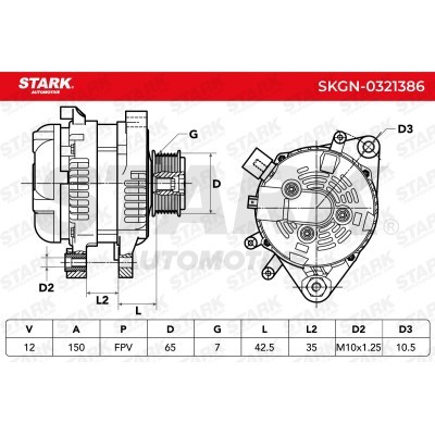 Alternator Stark SKGN-0321386 SKGN-0321386 - photo 7