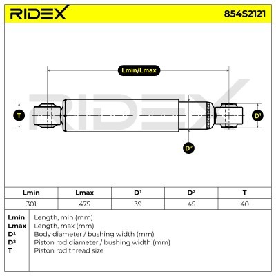 Shock Absorber RIDEX 854S2121 854S2121 - photo 6