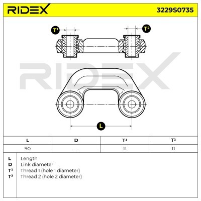 Stabilizer Link RIDEX 3229S0735 3229S0735 - photo 6