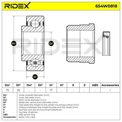 Wheel Bearing RIDEX 654W0818 654W0818 - photo 4
