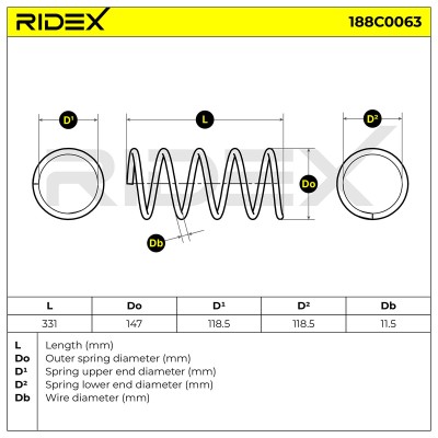 Suspension Spring RIDEX 188C0063 188C0063 - photo 6