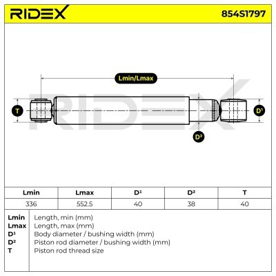 Shock Absorber RIDEX 854S1797 854S1797 - photo 7