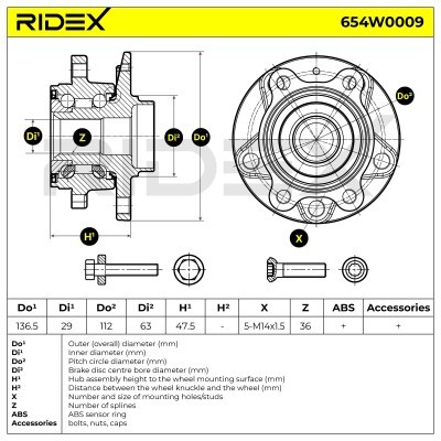 Wheel Bearing RIDEX 654W0009 654W0009 - photo 6