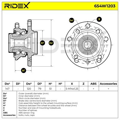 Wheel Bearing RIDEX 654W1203 654W1203 - photo 8