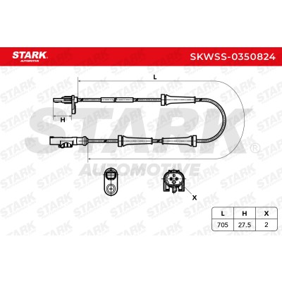 ABS Sensor Stark SKWSS-0350824 SKWSS-0350824 - photo 5