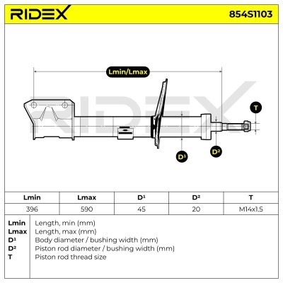 Shock Absorber RIDEX 854S1103 854S1103 - photo 7