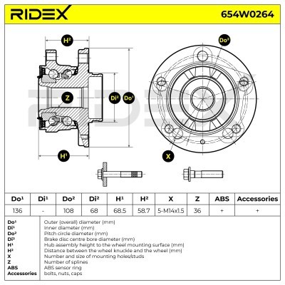 Wheel Bearing RIDEX 654W0264 654W0264 - photo 3