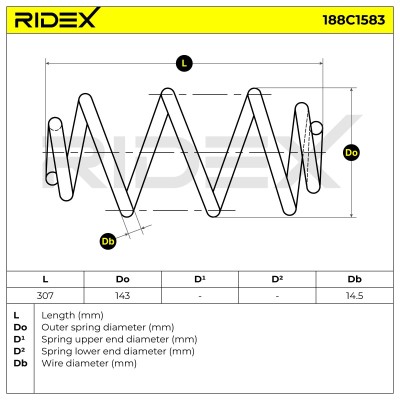 Suspension Spring RIDEX 188C1583 188C1583 - photo 5