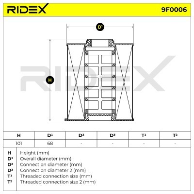 Fuel Filter RIDEX 9F0006 9F0006 - photo 8