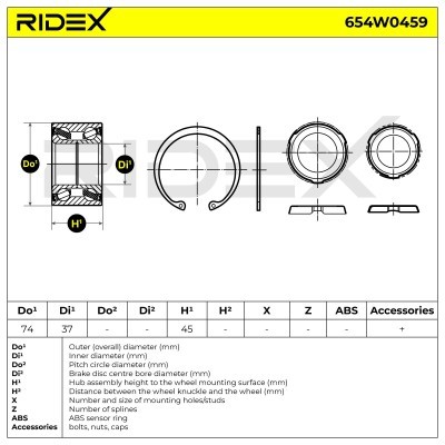 Wheel Bearing RIDEX 654W0459 654W0459 - photo 6