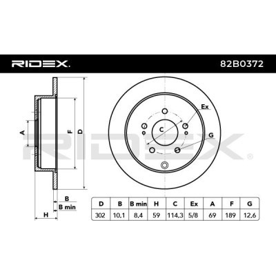Brake Disc RIDEX 82B0372 82B0372 - photo 3