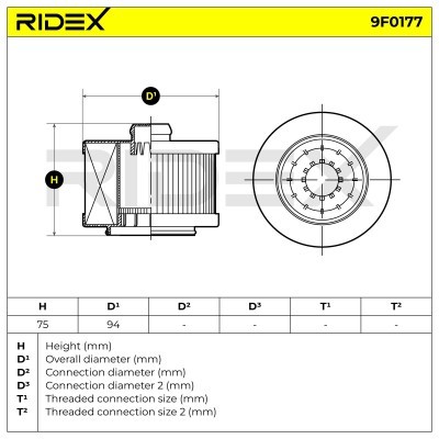 Fuel Filter RIDEX 9F0177 9F0177 - photo 5