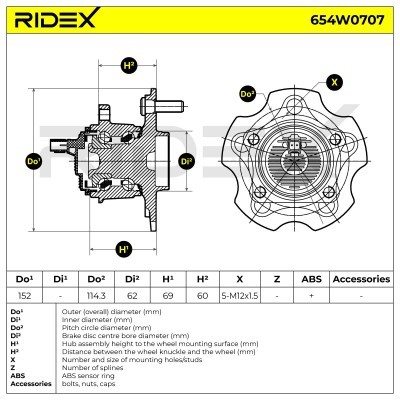 Wheel Bearing RIDEX 654W0707 654W0707 - photo 7