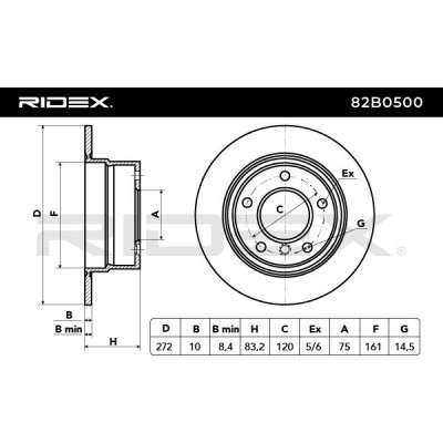 Brake Disc RIDEX 82B0500 82B0500 - photo 5