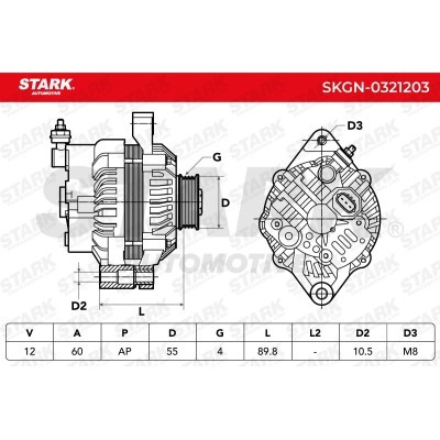 Alternator Stark SKGN-0321203 SKGN-0321203 - photo 5