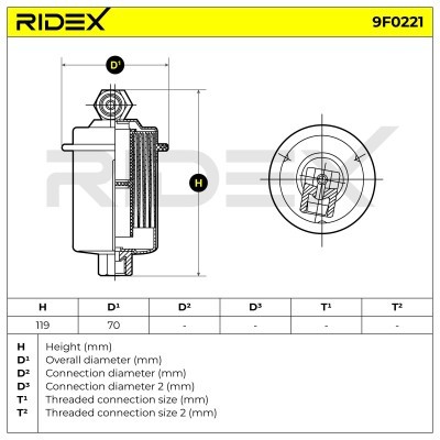 Fuel Filter RIDEX 9F0221 9F0221 - photo 7