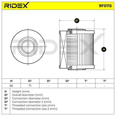 Fuel Filter RIDEX 9F0115 9F0115 - photo 6