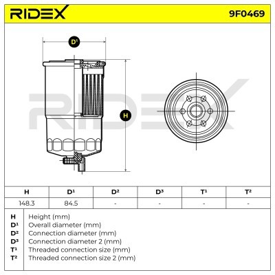 Fuel Filter RIDEX 9F0469 9F0469 - photo 6