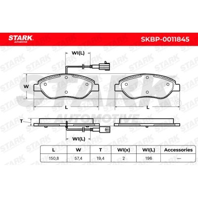 Brake Pads Set Stark SKBP-0011845 SKBP-0011845 - photo 5