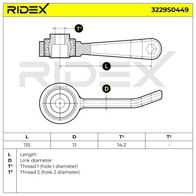 Stabilizer Link RIDEX 3229S0449 3229S0449 - photo 5