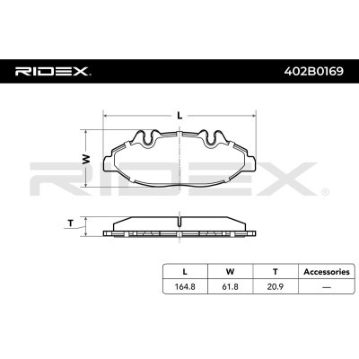 Brake Pads Set RIDEX 402B0169 402B0169 - photo 7