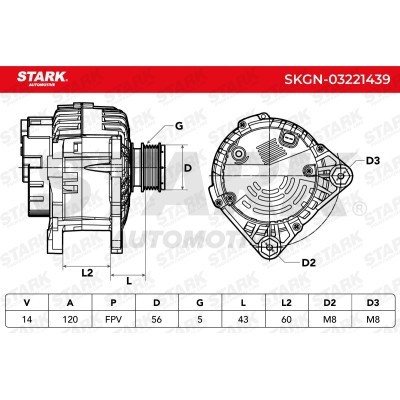 Alternator Stark SKGN-03221439 SKGN-03221439 - photo 5