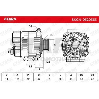 Alternator Stark SKGN-0320363 SKGN-0320363 - photo 6