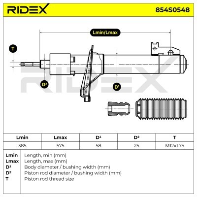 Shock Absorber RIDEX 854S0548 854S0548 - photo 5