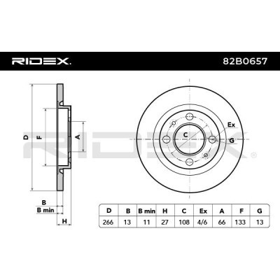 Brake Disc RIDEX 82B0657 82B0657 - photo 7