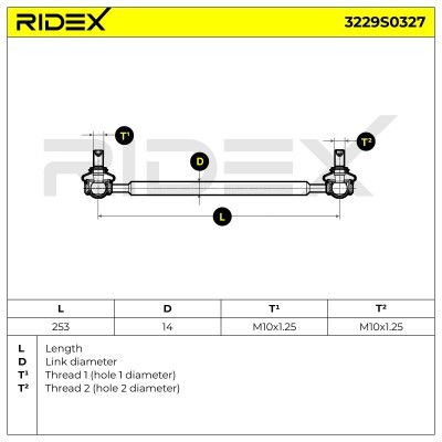 Stabilizer Link RIDEX 3229S0327 3229S0327 - photo 5