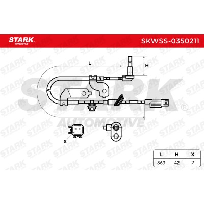 ABS Sensor Stark SKWSS-0350211 SKWSS-0350211 - photo 5